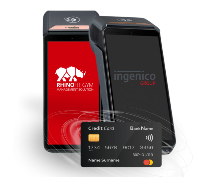 Image of RhinoFit's Gym POS system that connects to our Fitness Software used for product purchases and drop ins at a facility facility