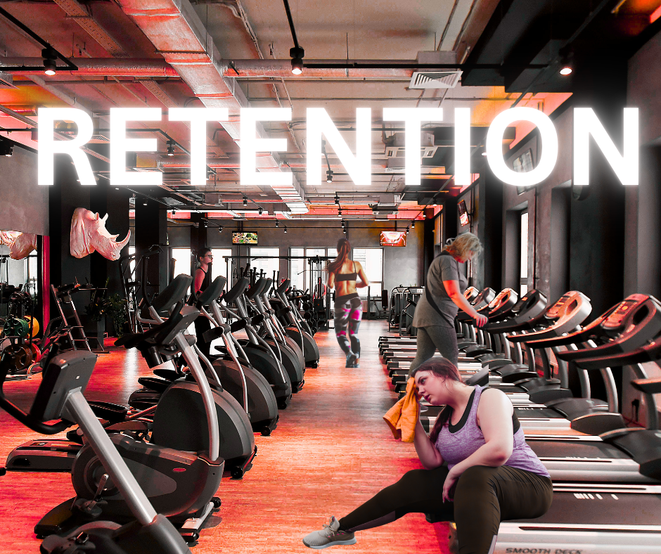 Image of regular members at gym working out showing gym retention