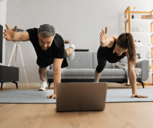 Image of a hybrid gym trend 2025 class