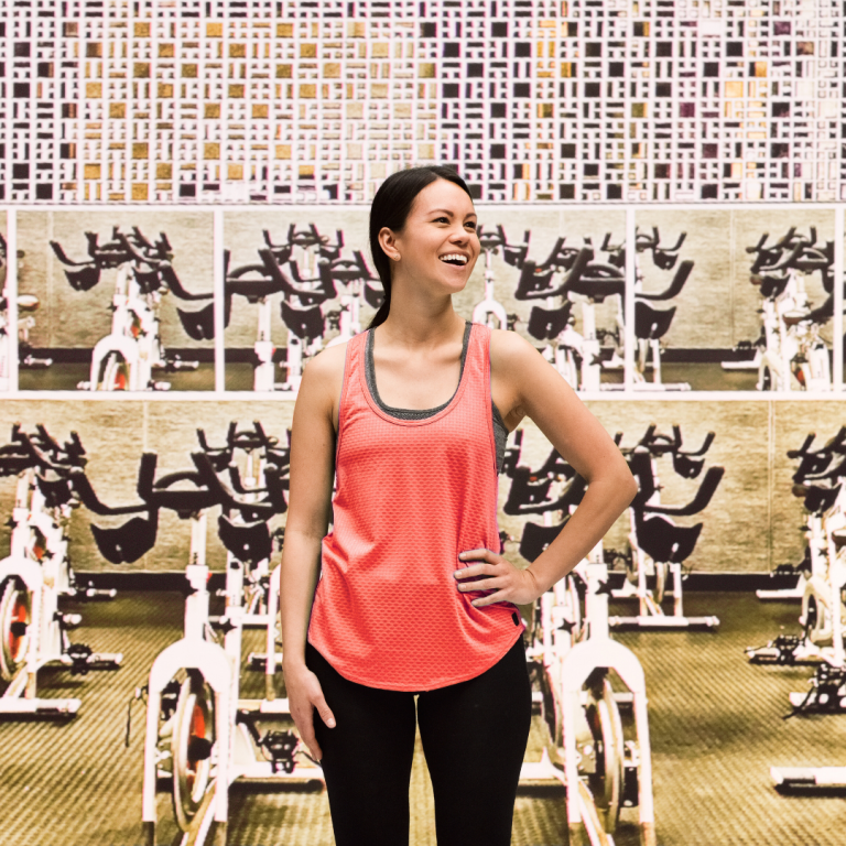 Image of trainer using cycling studio software Image of trainer using cycling studio software