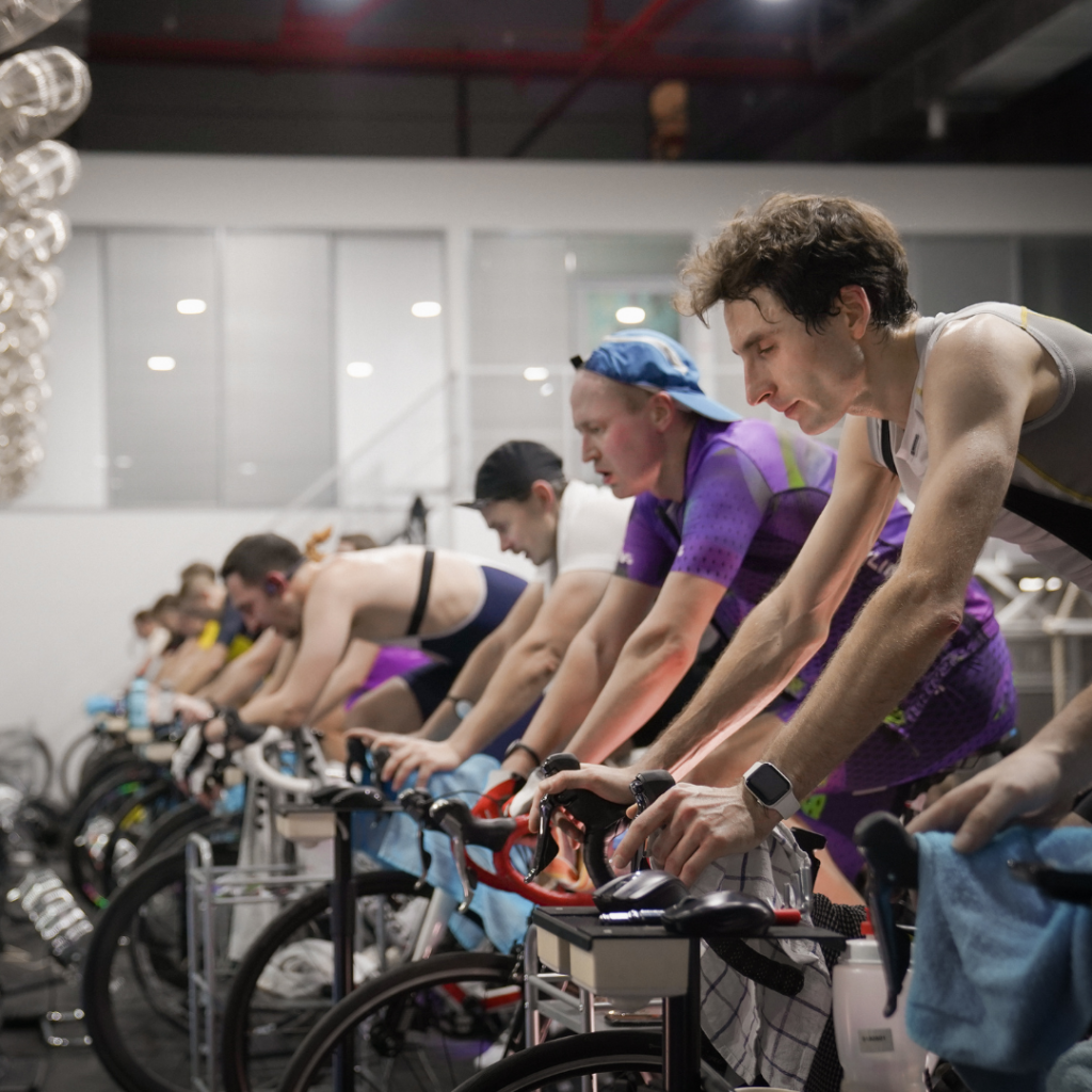 Image of class using cycling studio software