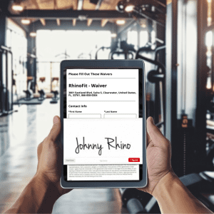 Image of digital waiver for clients to sign using personal trainer software