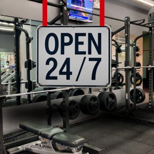 Image of gym that has 24/7 access