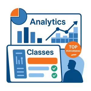 Optimize staff, classes, and memberships with real data.