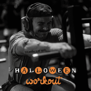 Image of gym halloween themed workout