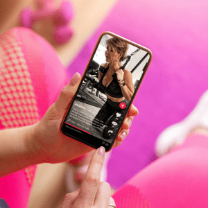 Image of social media for gyms posting on tiktok