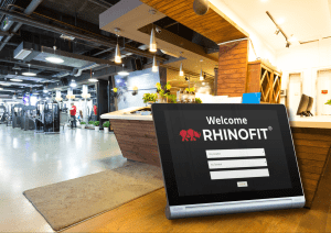 Image of sign in kiosk for pilates studio software