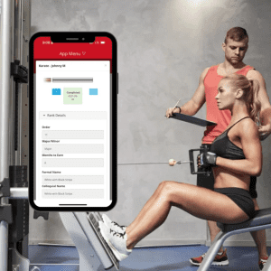 Image of fitness assessment log in the workout tracker software