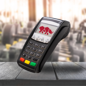 Image of RhinoFit's fitness POS system inside a gym