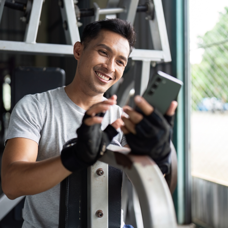 Image of a member filling out gym waiver forms