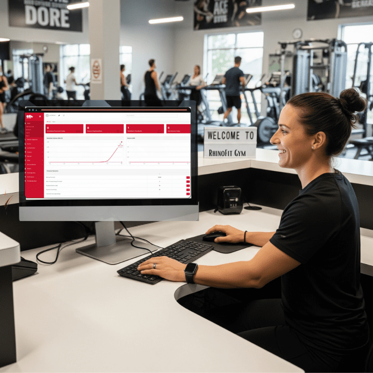 Image of RhinoFit software in a sports club business