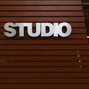 Image of marketing a barre studio with signage