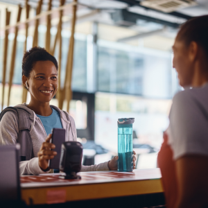 Image of a member coming in for a gym appointment