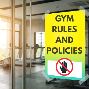 Image of gym rules and policies when coming for gym appointments