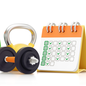 Image of an organized gym class calendar