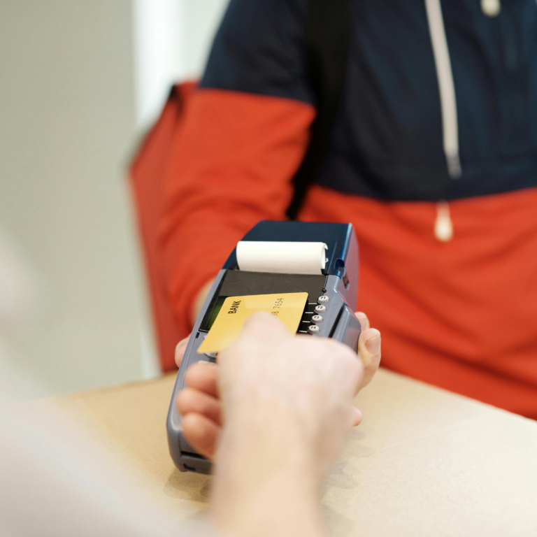 Image of a gym emv terminal accepting a payment