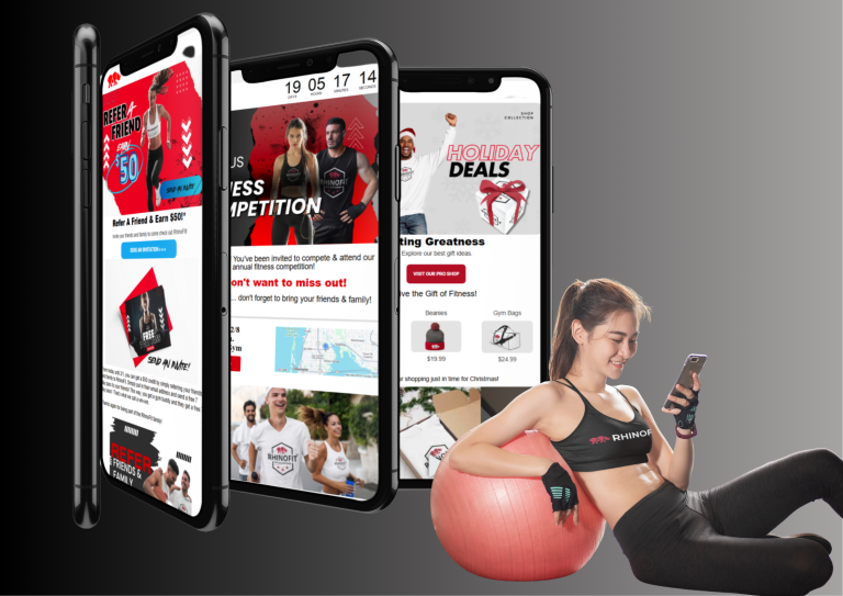 Image of a gym email marketing metric performance
