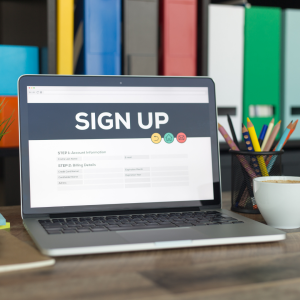 Image of signing up after completing the digital gym waiver