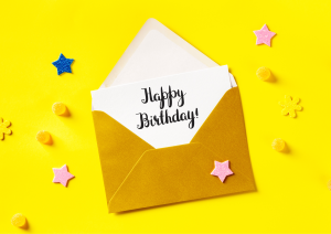 Image of a happy birthday gym email marketing blast