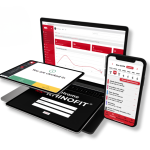 Image of martial arts student management software on mobile devices