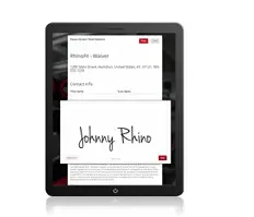 Rhinosign-Resized2 Member using a gym kiosk